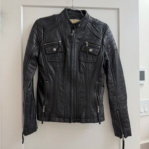 Michael kors Black Leather Jacket